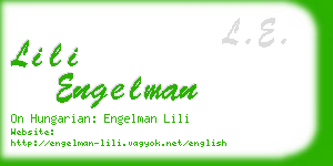 lili engelman business card